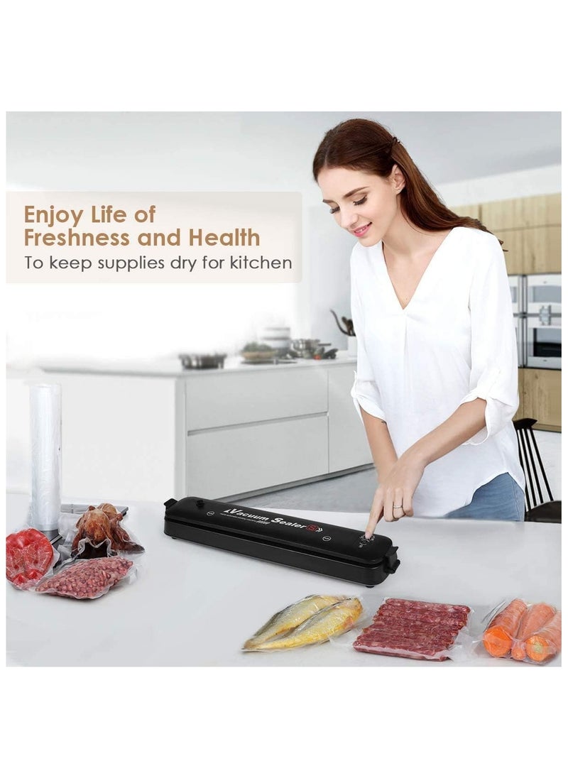 Generic - Vacuum Sealer Machine 2021 Upgraded Automatic Food Sealer Machine with 10 Sealing Bags Food Vacuum Air Sealing System for Food Preservation Storage Saver Easy to Clean | Safety Certified - Image 1