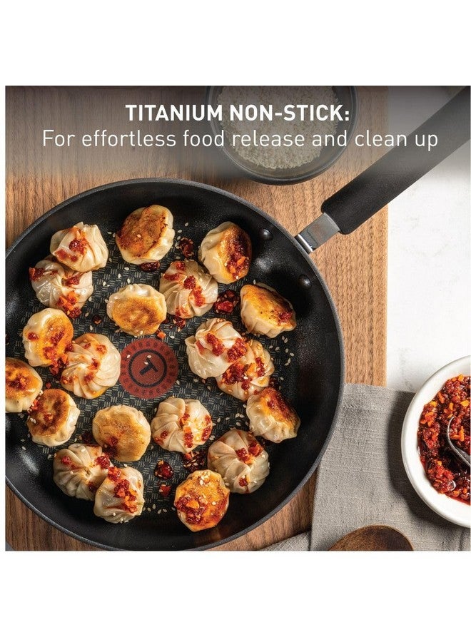 T-fal Ultimate Hard Anodized Nonstick Fry Pan With Lid 10 Inch, Oven Broiler Safe 400F, Lid Safe 350F, Cookware, Kitchen, Home, Versatile Frying Pan, Skillet, Pots and Pans, Dishwasher Safe, Black - Image 3