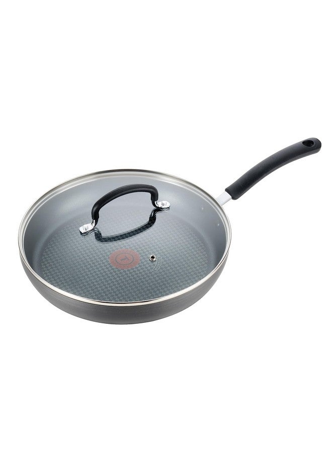 T-fal Ultimate Hard Anodized Nonstick Fry Pan With Lid 10 Inch, Oven Broiler Safe 400F, Lid Safe 350F, Cookware, Kitchen, Home, Versatile Frying Pan, Skillet, Pots and Pans, Dishwasher Safe, Black - Image 1