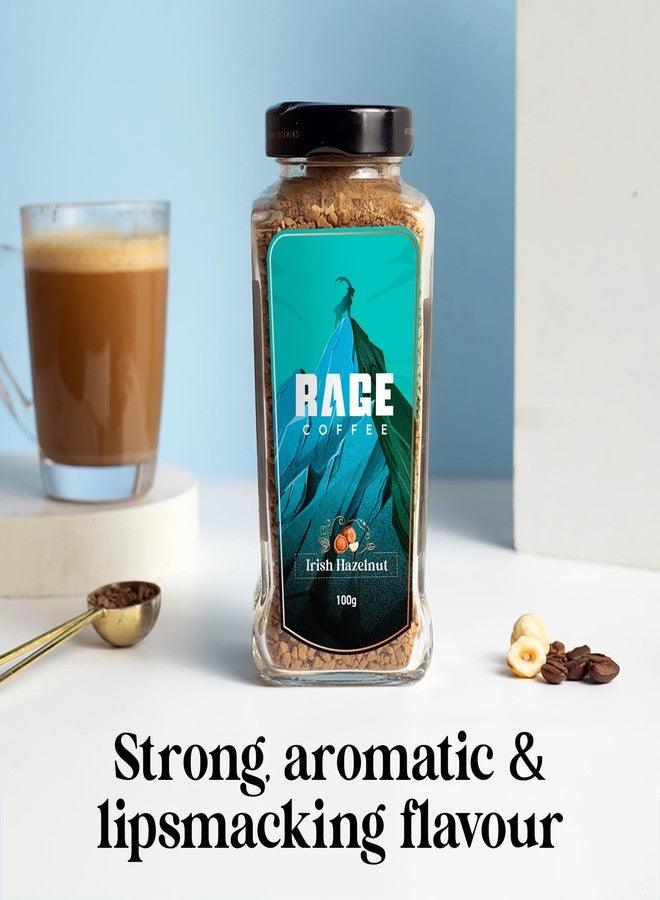 RAGE COFFEE Irish Hazelnut - Flavored Instant Coffee Powder for both Hot & Cold Coffee, 100% Single Origin Arabica Coffee Beans Powder (IRISH HAZELNUT, 100g) - Image 4