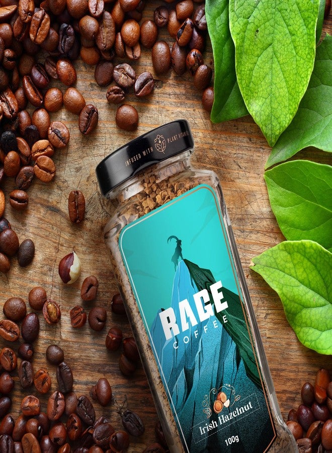 RAGE COFFEE Irish Hazelnut - Flavored Instant Coffee Powder for both Hot & Cold Coffee, 100% Single Origin Arabica Coffee Beans Powder (IRISH HAZELNUT, 100g) - Image 3
