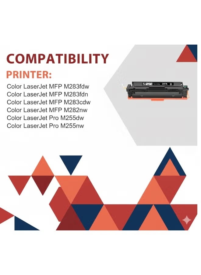 A PLUS APLUS 207A W2210A Compatible Toner Black Cartridge for HP Color LaserJet Pro M255, MFP M282, M283 Series - High Yield Black Tonner - Image 5