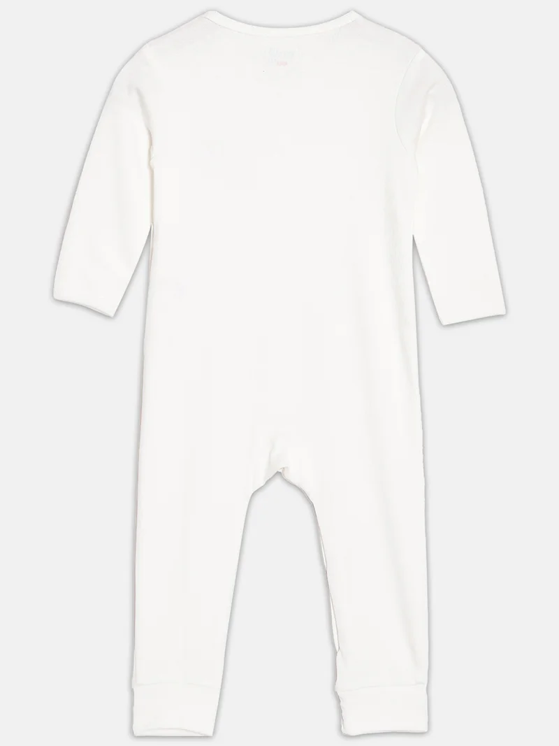 Broon Broon Infant Boys Navyblue and Offwhite Printed Organic Cotton Sleepsuit Pack of 2