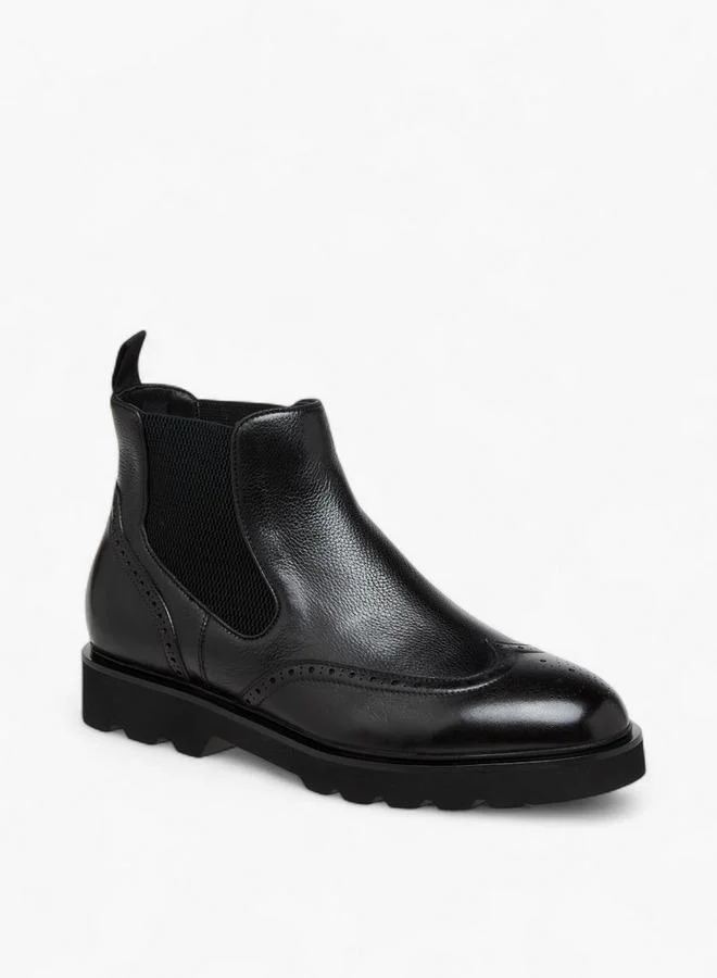 دوتشيني بوت تشيلسي رجالي سادة سهل الارتداء مع شريط سحب