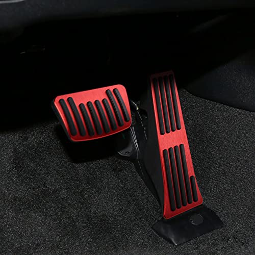 ANFOKAS Compatible with Kia K5 Sportage 2025 2024 2023 2022 2021 2020 Compatible with Hyundai Tucson Santa Sonata Palisade Accessories Car Foot Pedal Covers Pedals Pads -Red - Image 4