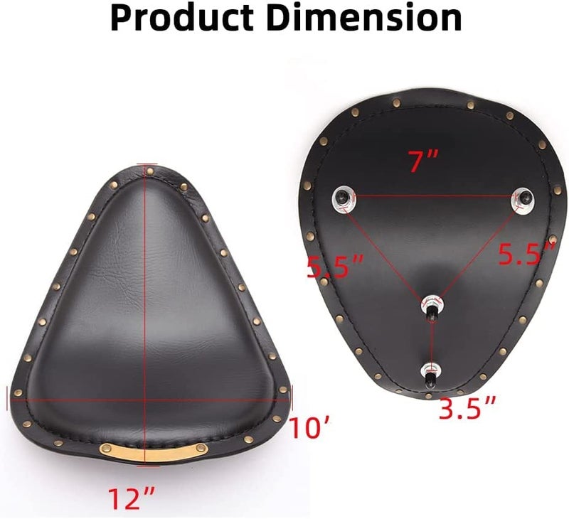 DREAMIZER Black Motorcycle Solo Seat Fits for Sportster XL 1200 883 48 Dyna Chopper Bobber and More - Image 3