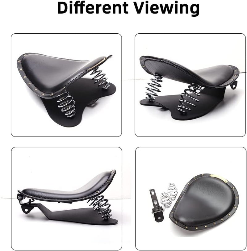 DREAMIZER Black Motorcycle Solo Seat Fits for Sportster XL 1200 883 48 Dyna Chopper Bobber and More - Image 5