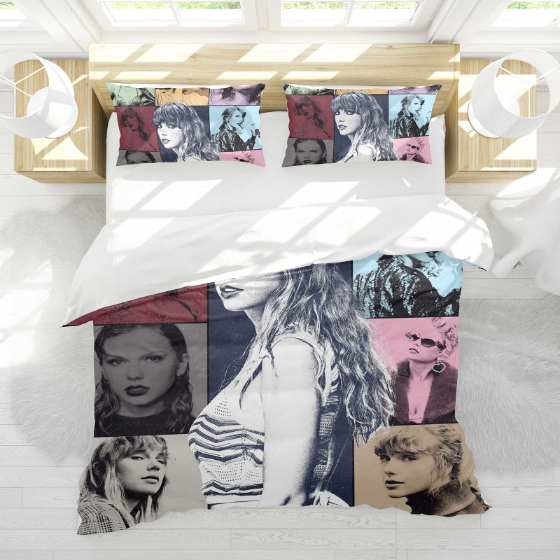 Zihan Export 3D Star Digital Printing Quilt Cover Three-Piece Set Creative Bedding - Image 2