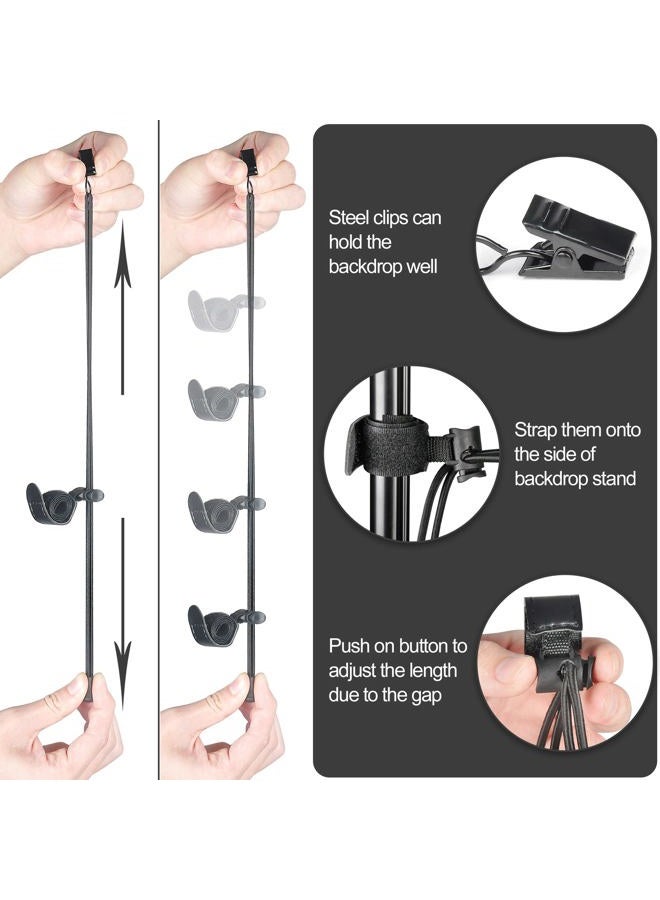 EMART 4.5 inch Heavy Duty Backdrop Clamp Kit-6 Spring Clamps, 8 Background Clip Holders for Muslin Stand, Canvas, Paper, Fabric, Chromakey Screen, Photo Studio, Photography Backdrops Support - Image 4