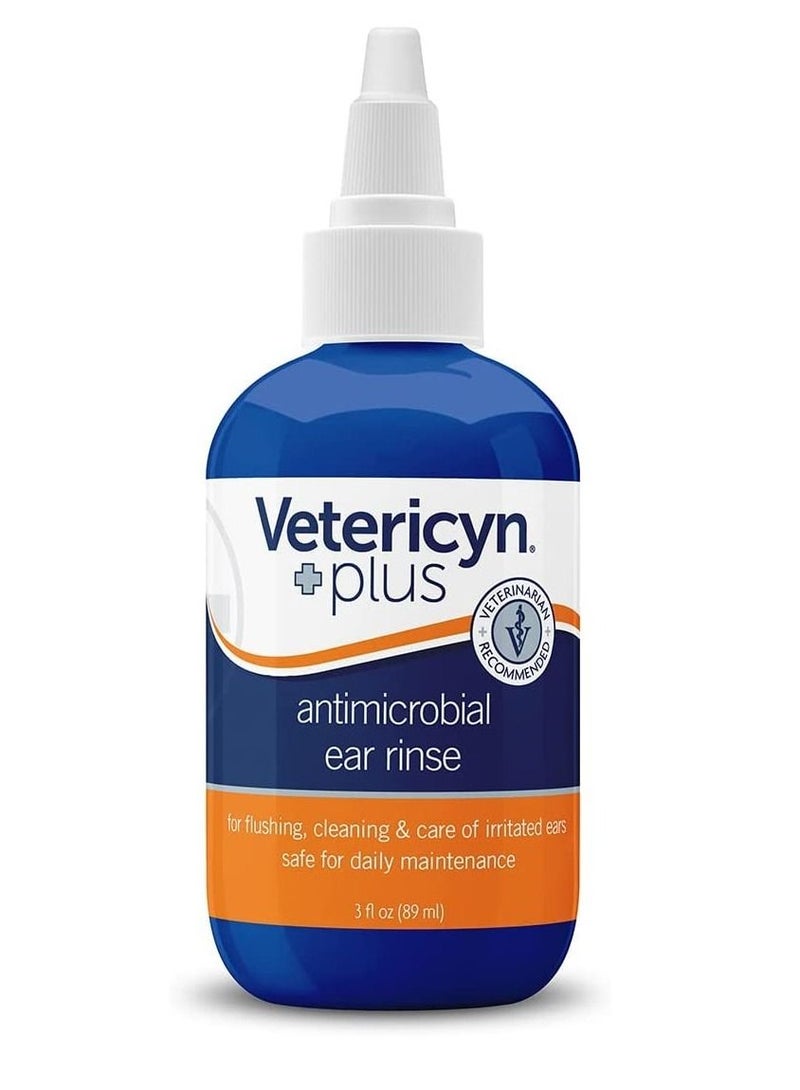 Vetericyn Plus Antimicrobial Ear Rinse For Cats Dogs Rabbits And Horses 89ml - Image 2