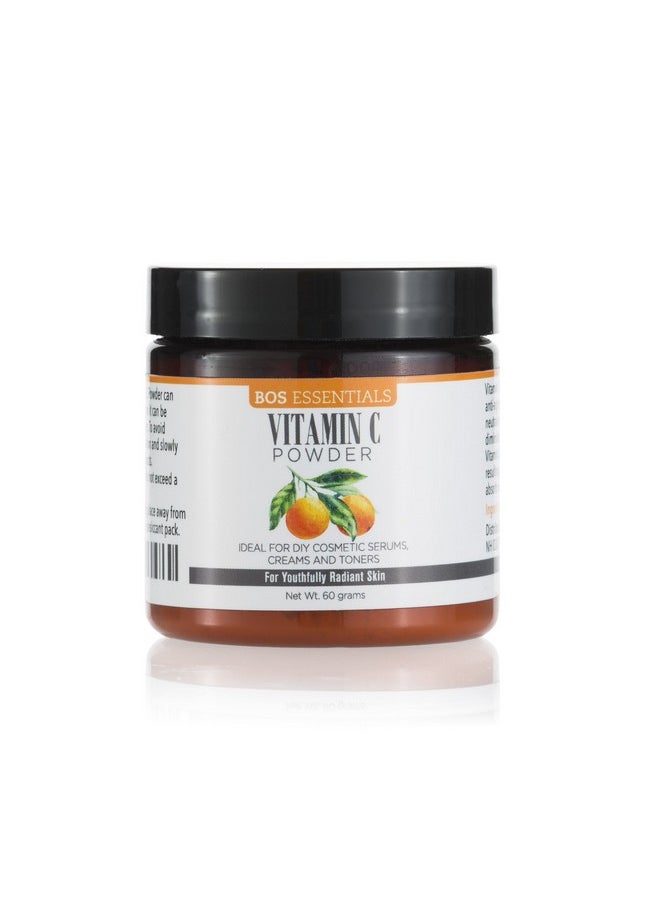 Bos Essentials - Ultra Fine Cosmetic Grade Vitamin C Powder | DISSOLVES INSTANTLY IN WATER | Make fresh & effective Vitamin C serum | Vitamin C for Face, Body Skin Care - Image 1