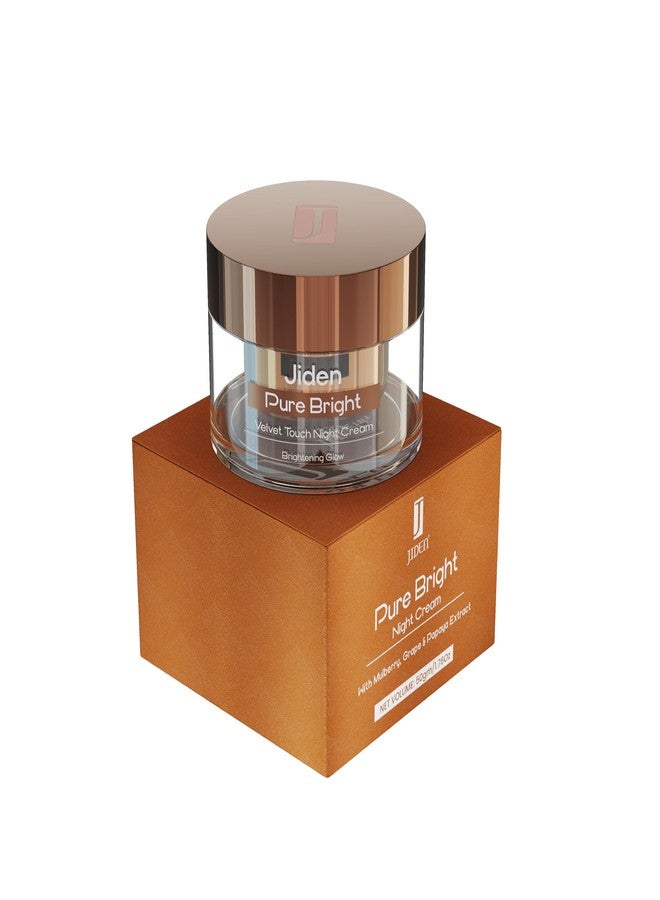 JIDEN Pure Bright Night Cream- 50 Gm, Enriched with Mulberry, Grape & Papaya Extract, Makes Skin Softer/Wrinkles/Reduces Dark Spots/Improve Skin/Reduces Tanning for Men & Women (All Skin Types) - Image 1