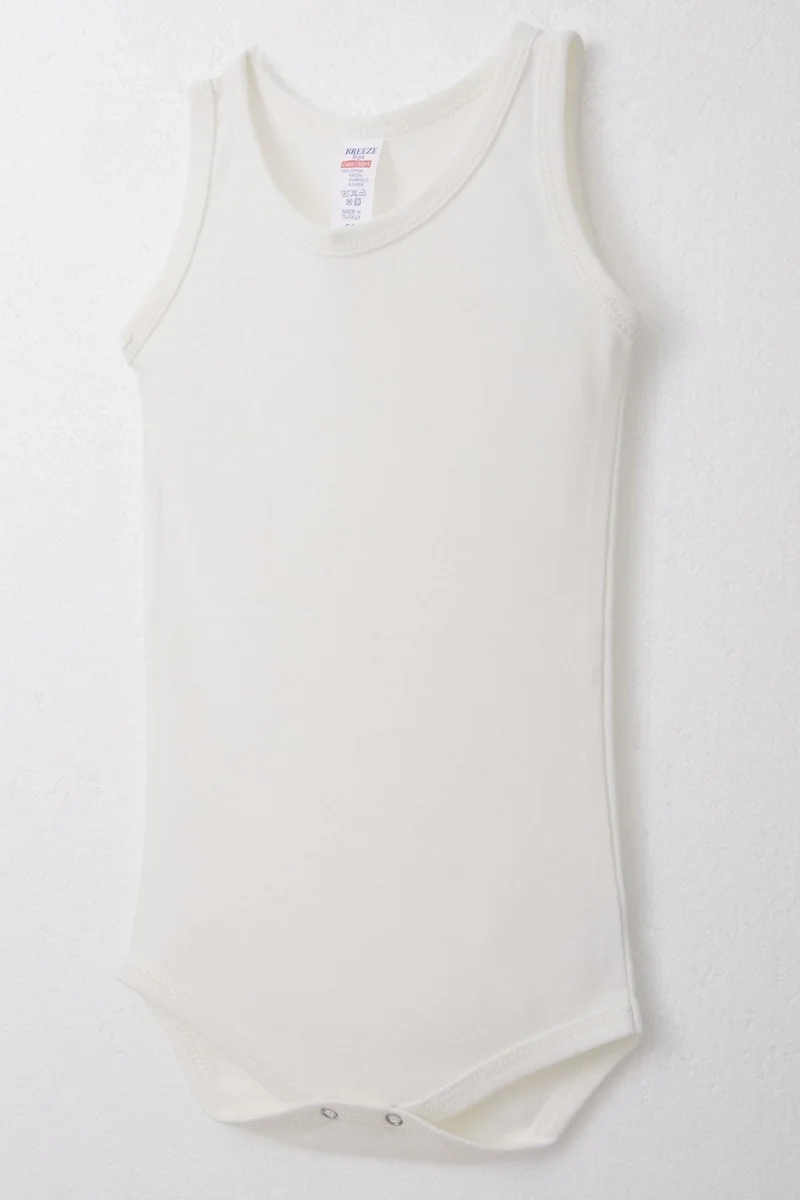 Breeze Baby Boy Snap Vest Bodysuit 9 Months-3 Years, Ecru