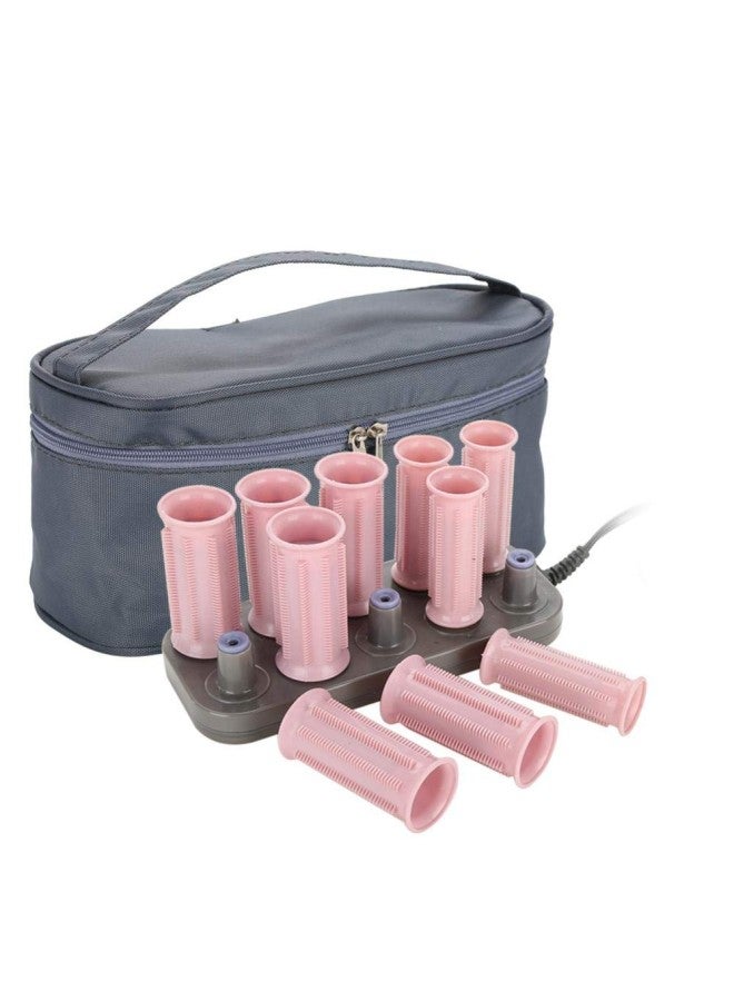 klarako Professional Electric Heated Roller,Curling Roller,Classic Hair Style Tool for Short Hair and Long Hair(10 Piece Pink Heat Roller + 1 Piece Bag) (Classic Style) - Image 1