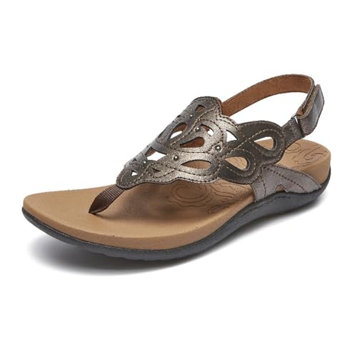 Rockport womens Ridge Sling Heeled Sandal, Bronze, 6.5 US - Image 1