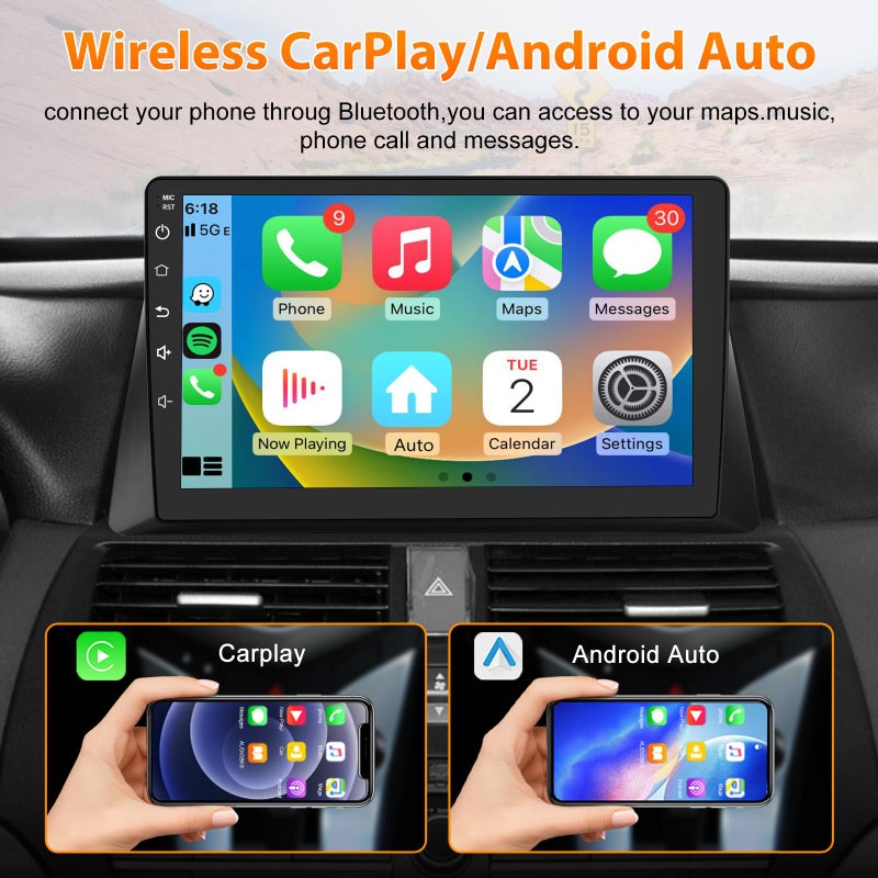 AWESAFE 4Core 64GB Car Radio Stereo Android 13 for Honda Accord 2008 2009 2010 2011 2012 2013 with CarPlay Android Auto - Image 2
