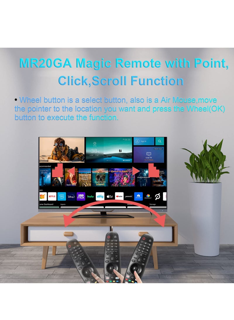 Replacement for LG Smart TV Remote Magic Remote Control with Voice and Pointer Function Universal LG Remote for LG UHD OLED QNED NanoCell 4K 8K Models Netflix and Prime Video Hot Keys Google/Alexa