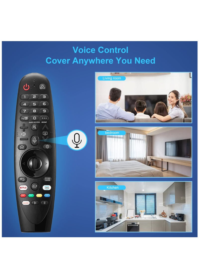Replacement for LG Smart TV Remote Magic Remote Control with Voice and Pointer Function Universal LG Remote for LG UHD OLED QNED NanoCell 4K 8K Models Netflix and Prime Video Hot Keys Google/Alexa