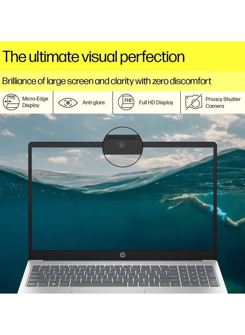 HP 2023 Newest 15s Series 15.6 بوصة كمبيوتر محمول، FHD (1920 x 1080)، Intel Core -1335U Deca-core i5، 32 جيجا بايت DDR4 RAM، 2 تيرابايت NVME SSD، رفيع وخفيف، Windows 11 - Image 3