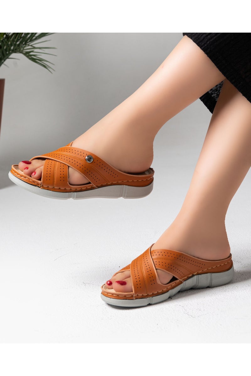 Slipper Medical Heel Flat Leather SL-198 - Havan