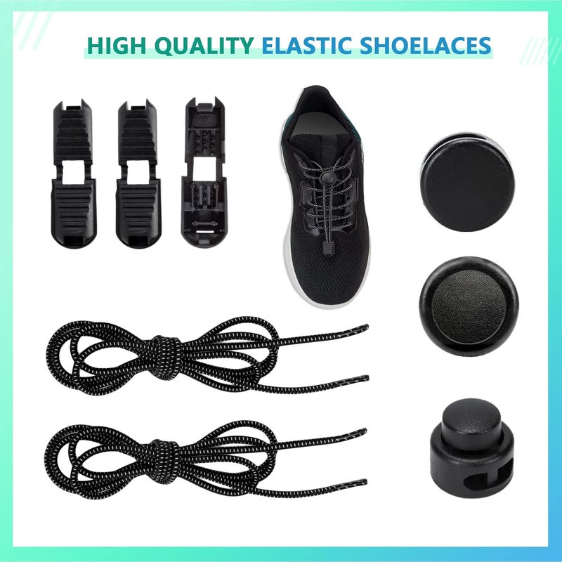 AIXMEET 1 Pair / 5 pairs No Tie Shoe Laces for adults, Elastic Shoe laces,shoelaces tieless, no tie shoelace for kids - Image 3