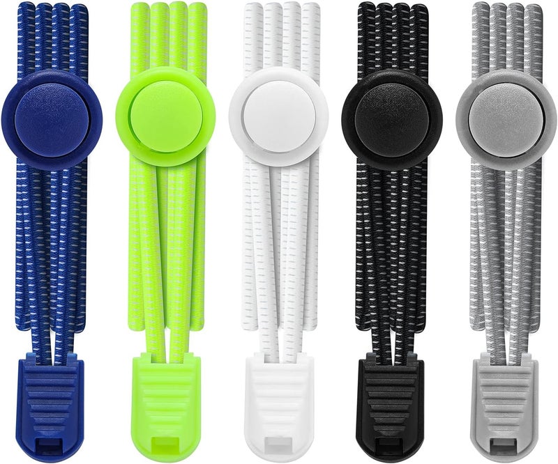 AIXMEET 1 Pair / 5 pairs No Tie Shoe Laces for adults, Elastic Shoe laces,shoelaces tieless, no tie shoelace for kids - Image 1