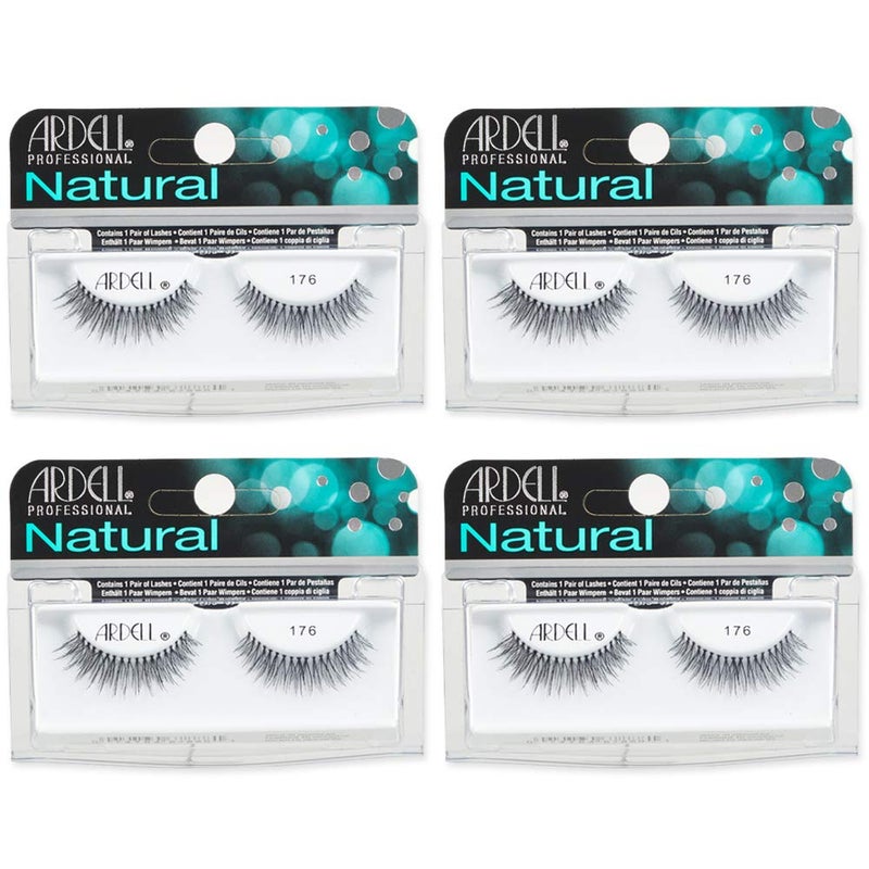 Ardell Lashes 174 - Natural Looking False Eyelashes, Long-Lasting Strip Lash for Everyday Wear, 4 Pack - Image 1