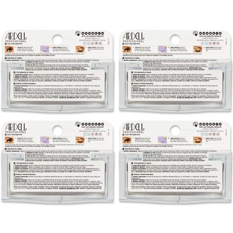 Ardell Lashes 174 - Natural Looking False Eyelashes, Long-Lasting Strip Lash for Everyday Wear, 4 Pack - Image 4