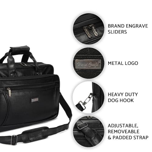 Hard Craft Vegan Leather Office Laptop Messenger and Shoulder Side Sling Hand Bag For Men Corporate Executive Briefcase Bag For Man Supports Laptop Upto 15.6 inches - Image 2