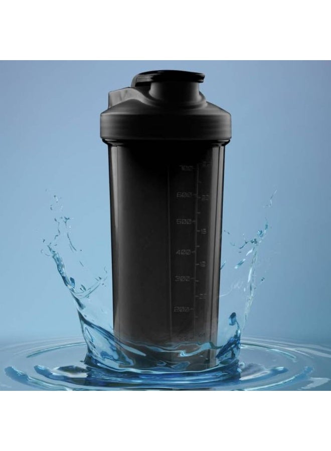 ZYRO ZYRO Work Hard Protein Gym Sipper Bottle with Stainless Steel Spring Ball 700 ml Shaker  (Pack of 1, Black, Plastic) - Image 3