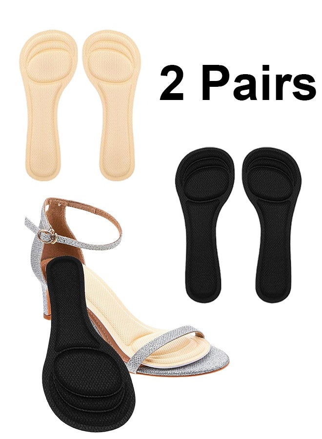 زوجان من نعلات الكعب العالي للنساء، نعلات كعب عالي بطول 3/4 بوصة، نعل داخلي ممتص للصدمات للنساء، نعل داخلي ذاتي اللصق للأحذية النسائية ذات الكعب العالي من 5 إلى 9، والأحذية المفتوحة من الأمام، والأحذية المسطحة، والصنادل - Image 1