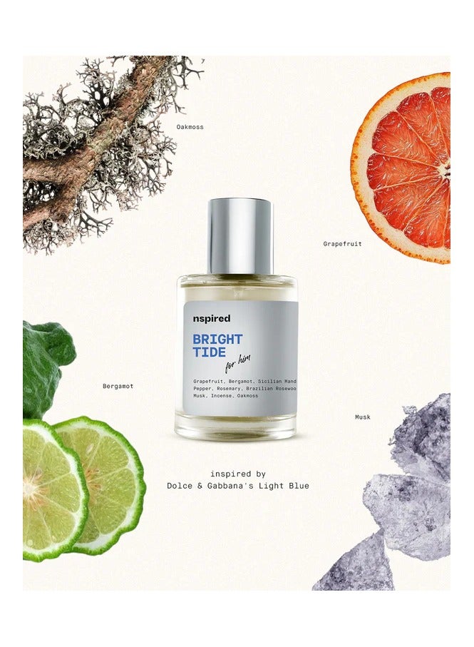 Nspired Beauty Bright Tide EDT for Men – Fresh Citrus Aromatic Perfume - Image 1