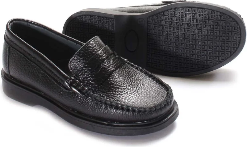 Fast Step Unisex Genuine Leather Slip-On Comfortable Casual Daily Kids School Shoes 837xca999