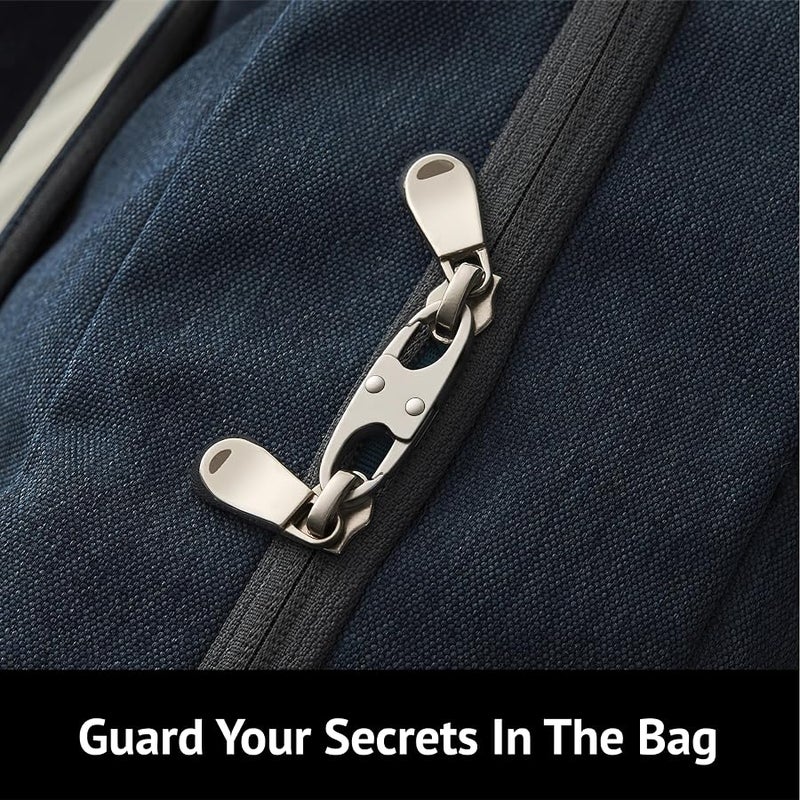 zelin Anti Theft Zipper Clips Double Opening, 4Pcs Zinc Alloy Zipper Pull Replacement for Travel, Commuting and Camping (Space Grey) - Image 5