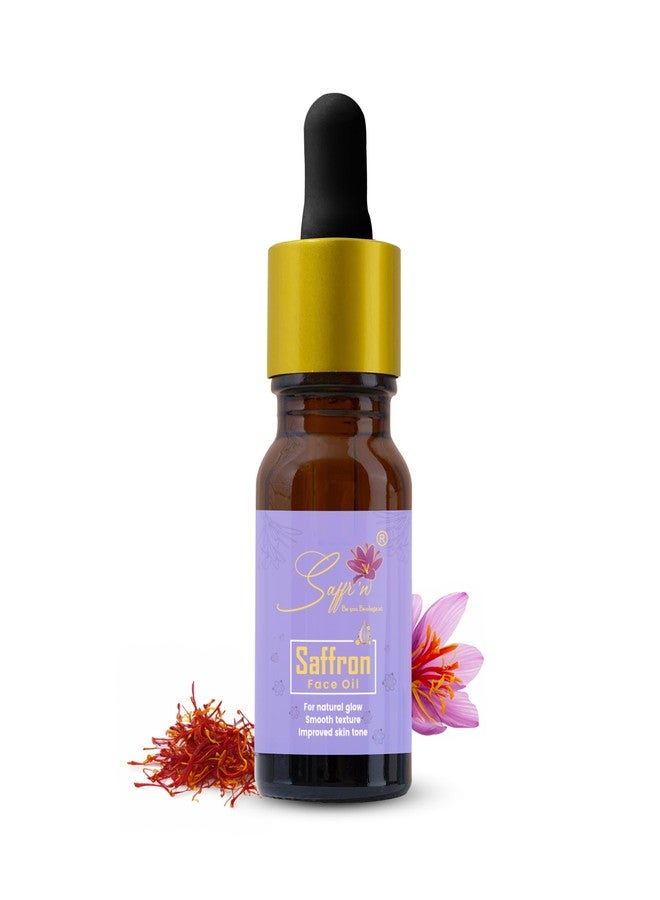 Saffr'n Brightening & Hydrating Face Oil with real and natural Saffron Strands, Squalene, Jojoba, Green Tea | 15ml - Image 1