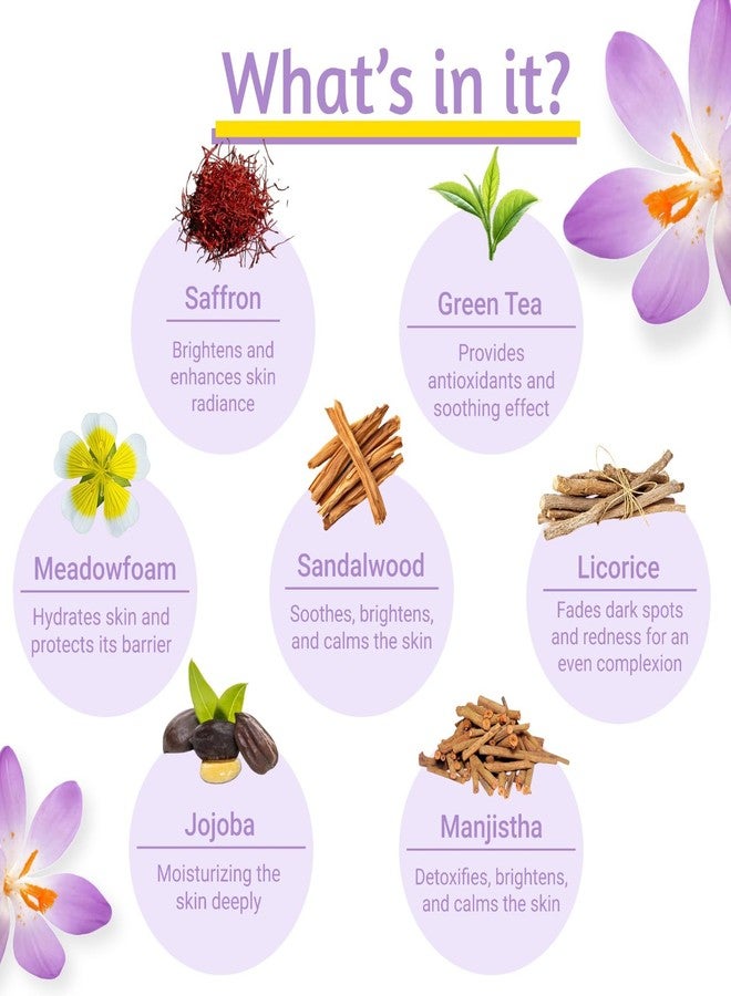 Saffr'n Brightening & Hydrating Face Oil with real and natural Saffron Strands, Squalene, Jojoba, Green Tea | 15ml - Image 5