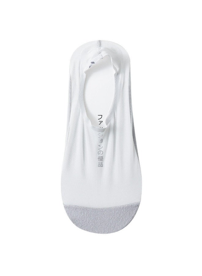 Shougu Women's Thin Anti Slip And Non Shedding Boat Socks With Shallow Mouth 5 Piece Set 