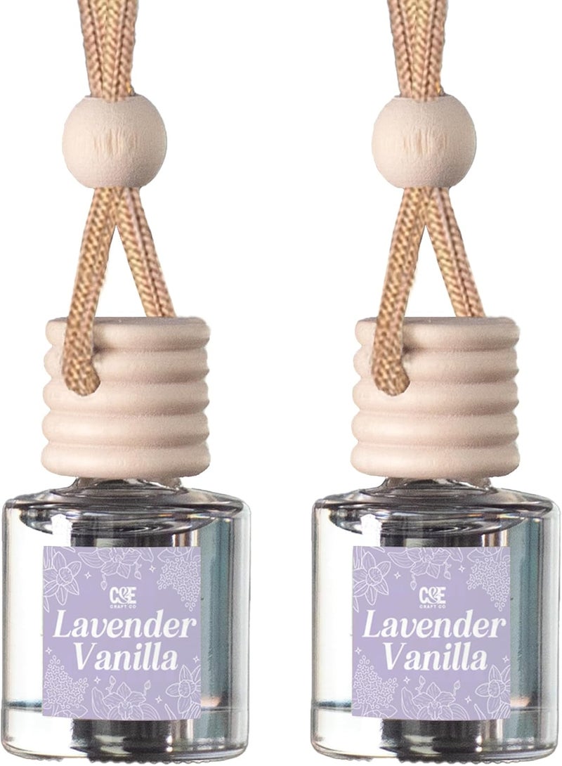 CE CRAFT ناشر زيت عطر لافندر فانيليا معلق للسيارة من – ناشر معطر سيارة للزيوت الأساسية، روائح علاج عطري ناشر للسيارة، زجاجة ناشر سيارة طويلة الأمد - Image 1