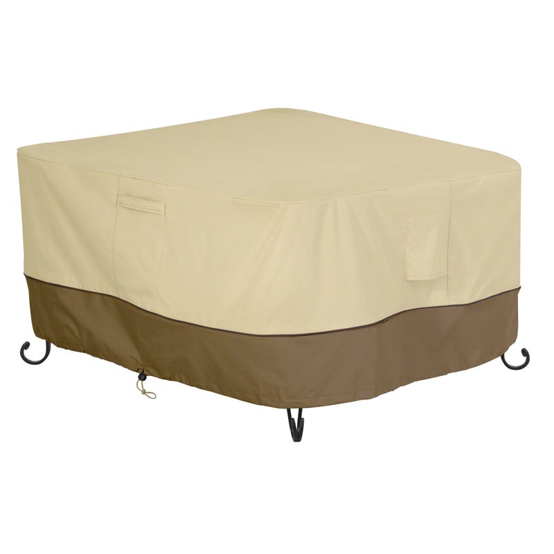 Classic Accessories Veranda WaterResistant 42 Inch Square Fire Pit Table Cover Outdoor Table Cover