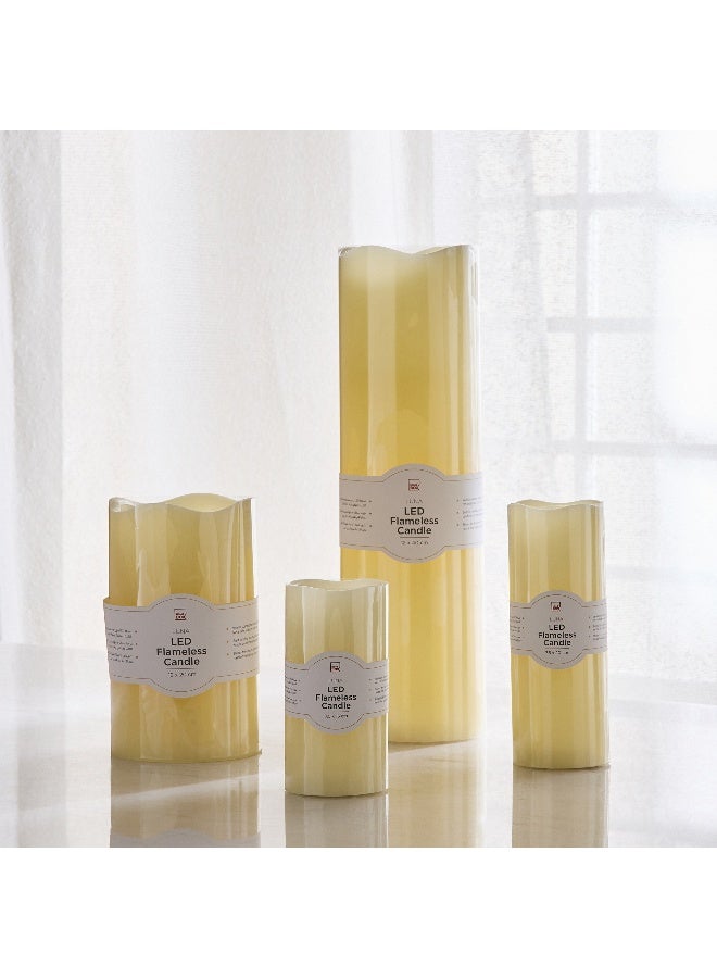 Home Box LED Flameless Ivory Wax Candle with Vanilla Scent and Flickering - 7.5x15 cm - Image 2