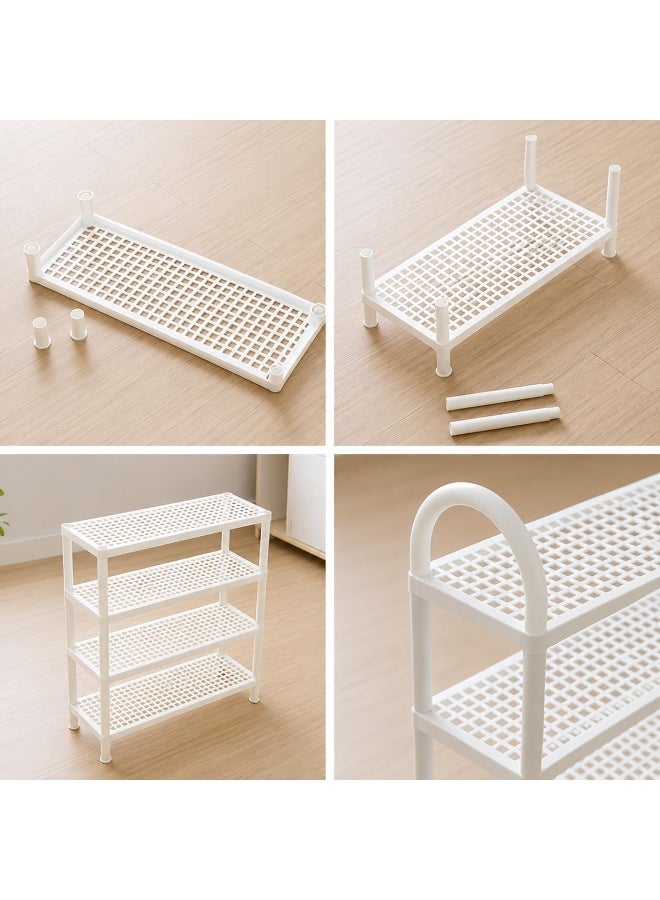 Master Gold Multipurpose Storage Organizer | Practical Home Organizer Rack for Shoes, Books, Decor, Plants, Bathroom and Kitchen Items | Modern Design, Durable and Easy to Clean (White, 4) - Image 4