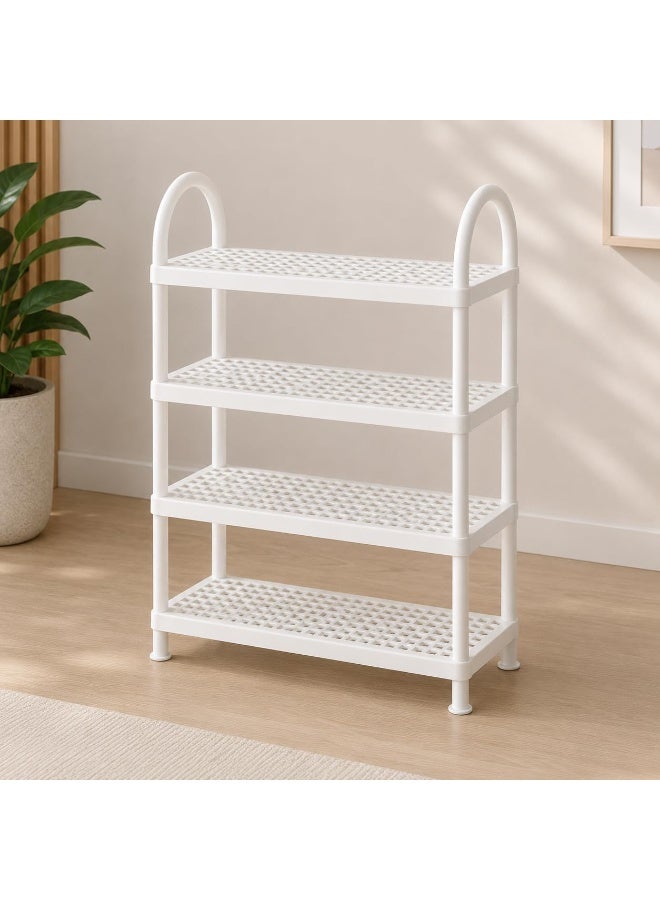Master Gold Multipurpose Storage Organizer | Practical Home Organizer Rack for Shoes, Books, Decor, Plants, Bathroom and Kitchen Items | Modern Design, Durable and Easy to Clean (White, 4) - Image 1