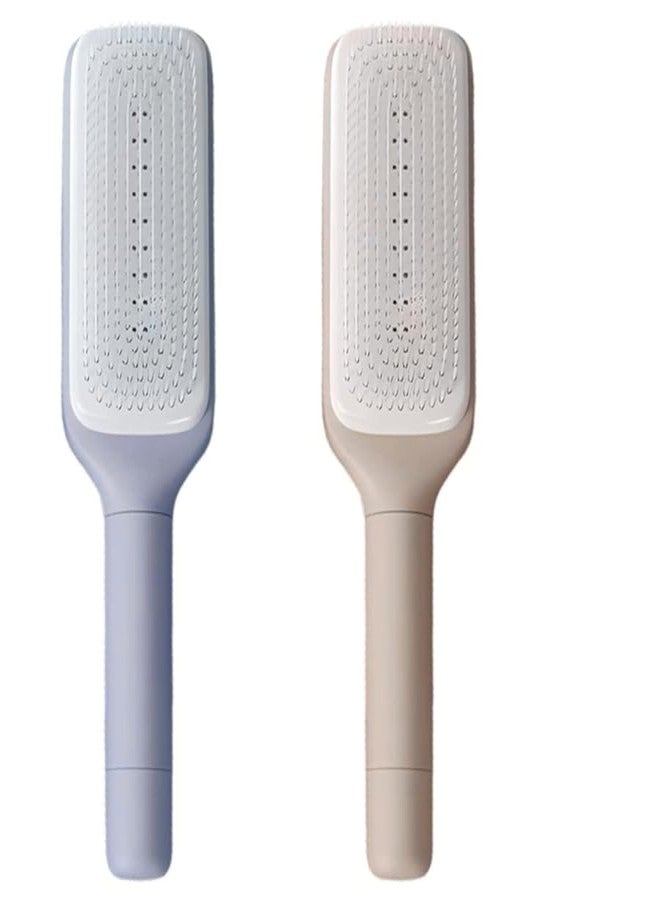 DixitHeaven Self-Cleaning Hair Comb - Anti-Static Massage Brush for Women & Men Detangling Hairbrush for Smooth,Tangle-Free Hair Self-Cleaning Scalp Comb (Multicolor) - Image 4