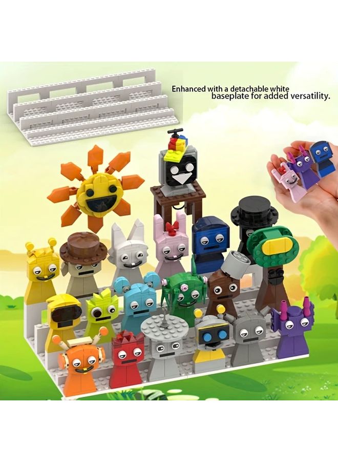 Upgraded White Base For 20Pcs Horror Game Character Building Blocks Set Model XX11 XX12 Diban - Image 2