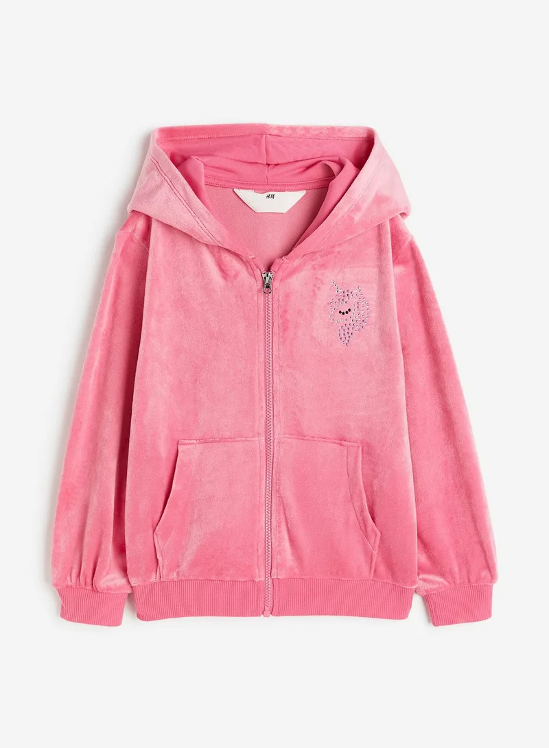اتش اند ام Kids Velour Zip Through Hoodie