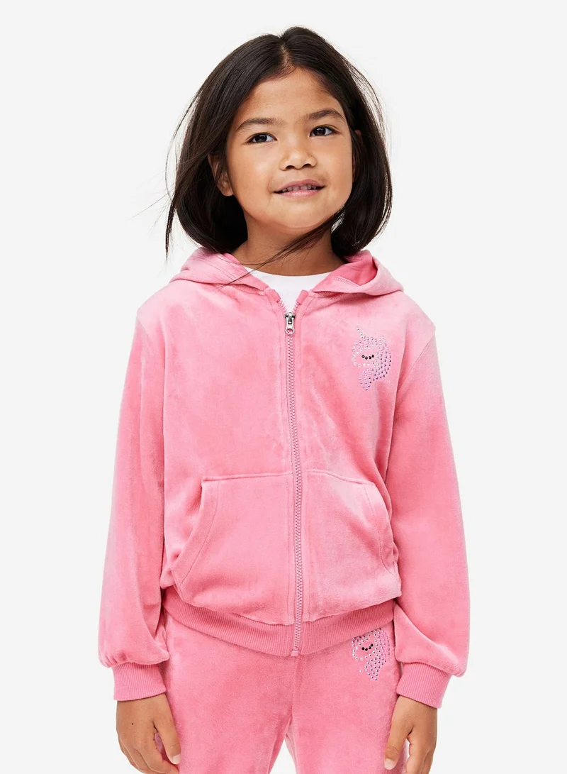 اتش اند ام Kids Velour Zip Through Hoodie