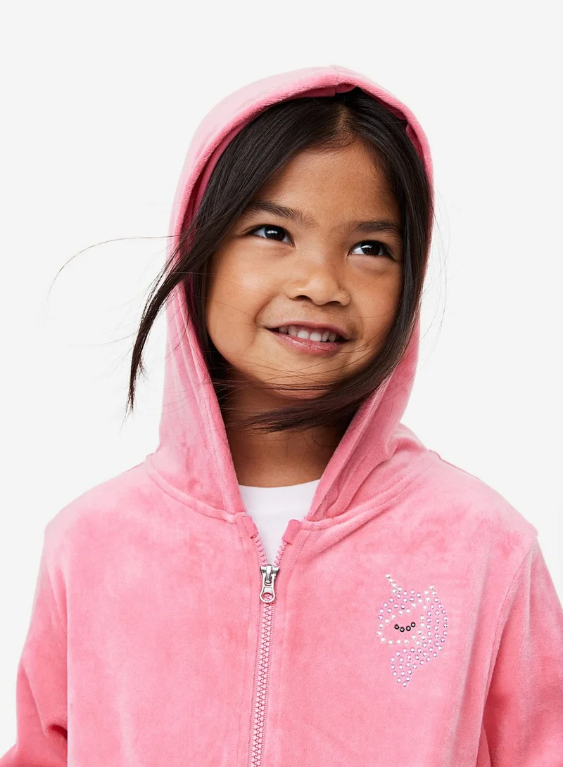 اتش اند ام Kids Velour Zip Through Hoodie