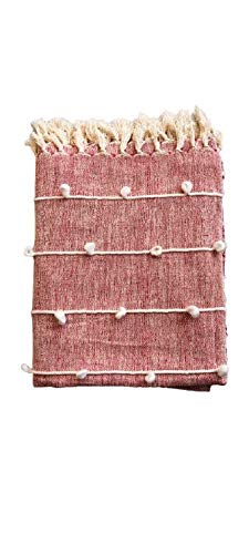 Hand Woven - Red Loop Throw  - Image 1