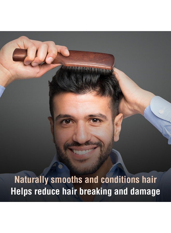 او بروشزوو فرشاة شعر للرجال فرشاة شعر الخنزير للنساء والرجال قصيرة ورقيقة شعر ناعم مقبض زان فرشاة شعر لتصفيف الشعر وفك تشابكه - Image 5