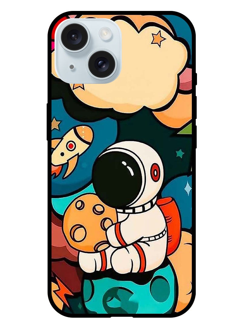 Theodor Protective Case Anti Scratch Shock Proof Bumper Cover For iPhone 15 Plus Astronaut Cheese - Image 1